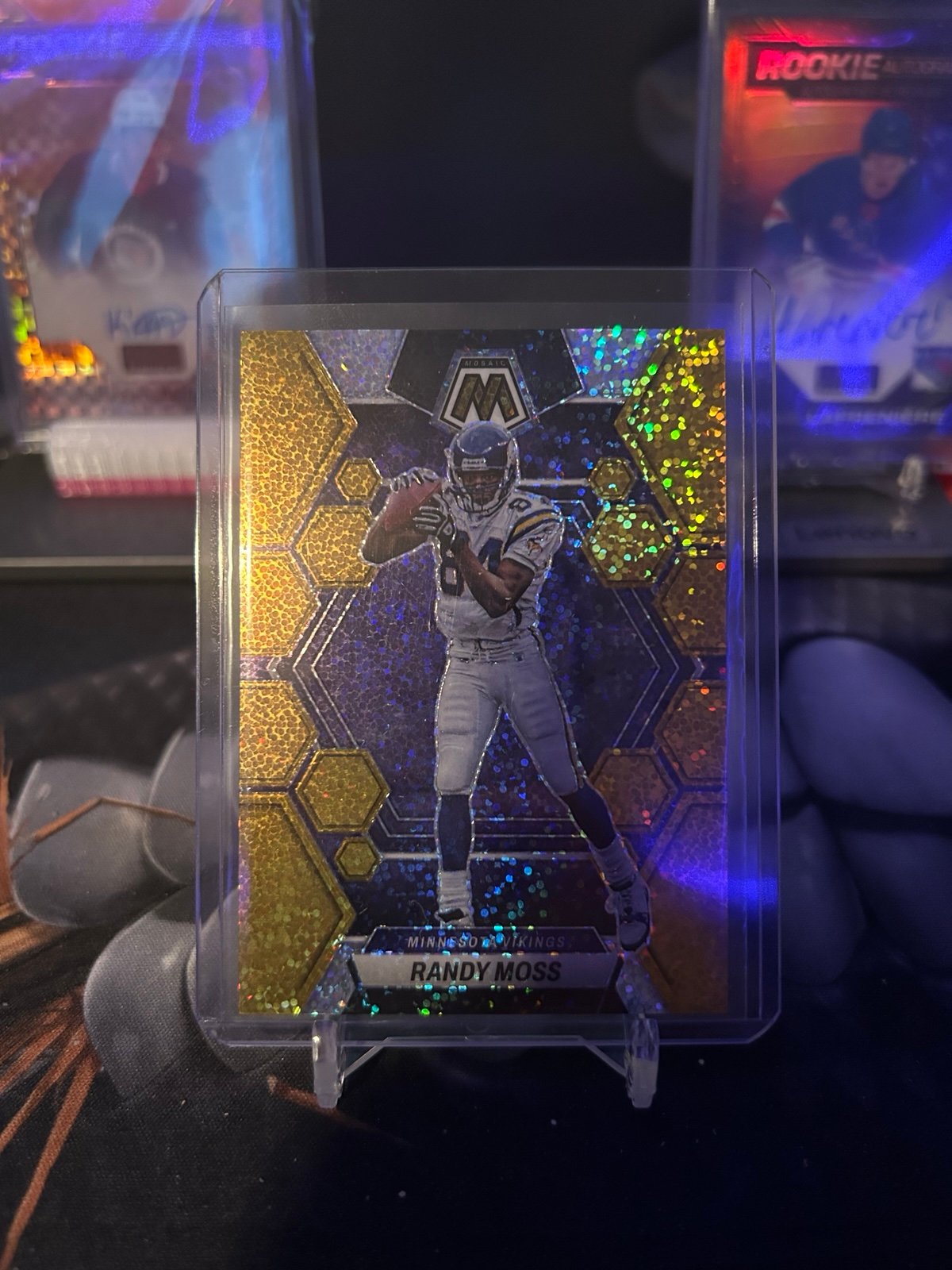 2023 Panini Mosaic Randy Moss Gold Sparkle 17/24 Vikings