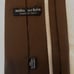 Brown and silver silk tie