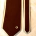 Brown and silver silk tie