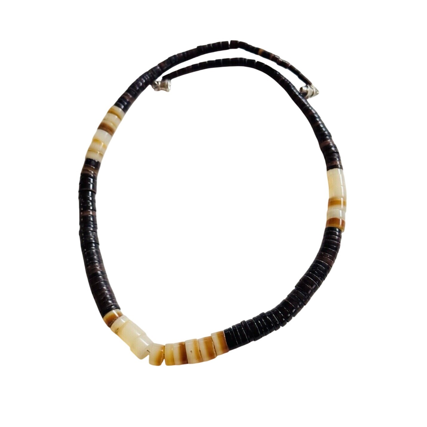 Vtg NAVAJO Heishi Beaded Shell Necklace Native American Collar Real Beads Rare