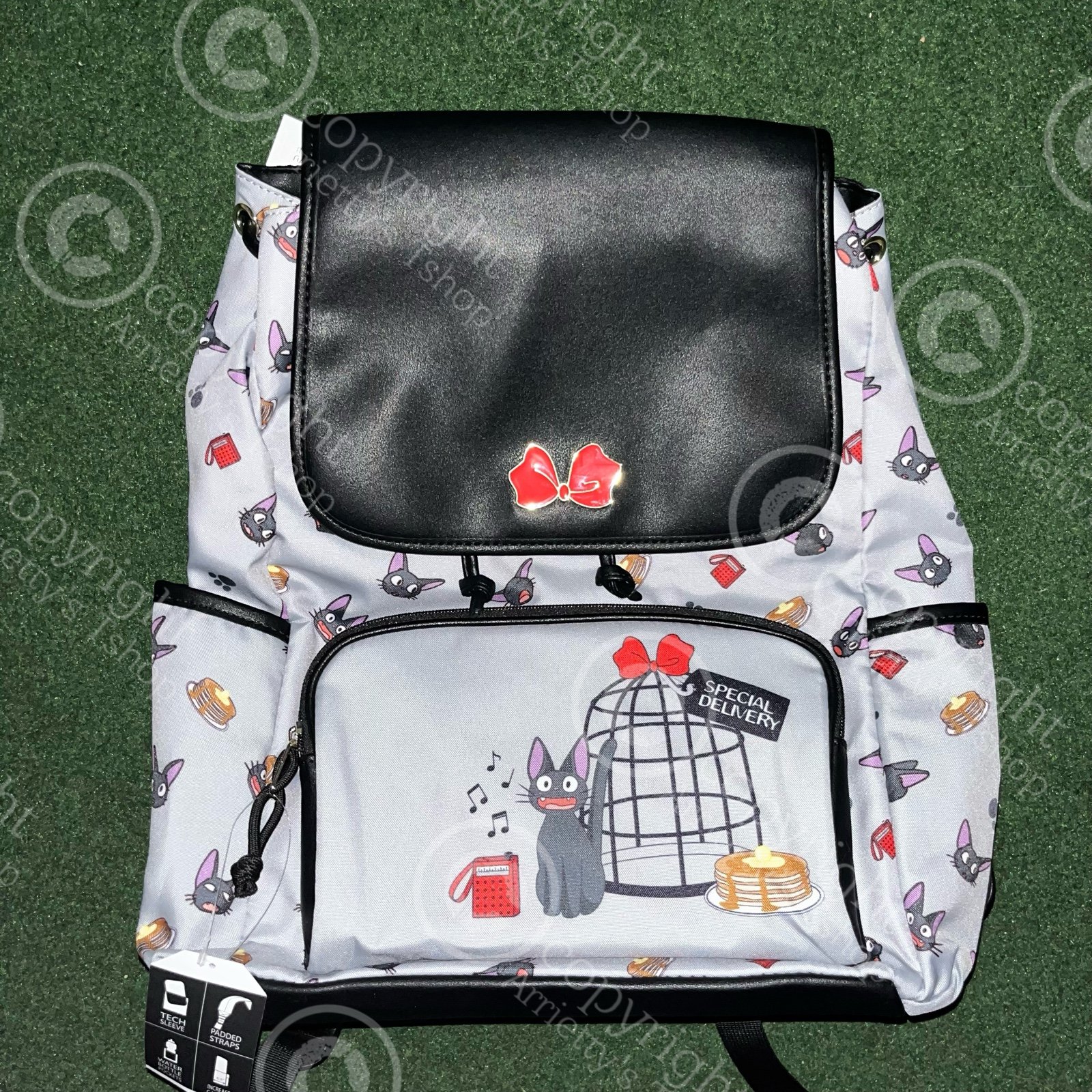 Studio ghibli Kiki’s delivery service Jiji icons slouch backpack LARGE NWT