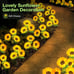 3 Pack Sunflower Solar Lights for Outside with 9 Lifelike Sunflower,36 LED Light