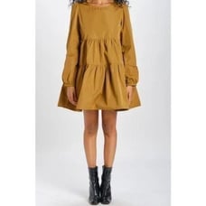 En Saison Taffeta Tiered Dress