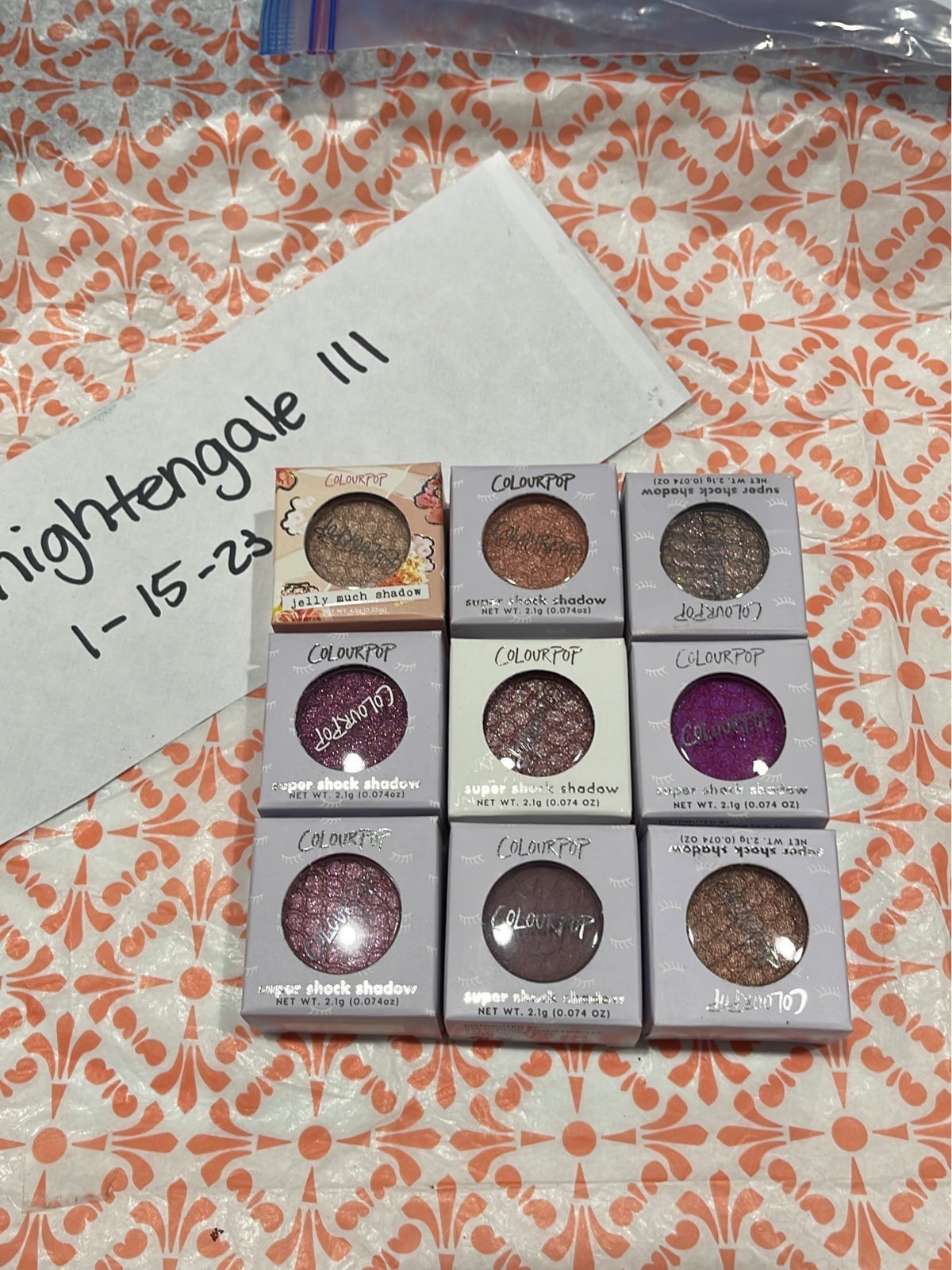 Colourpop Super Shock Shadow Lot 17