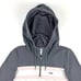 PINK Victoria’s Secret Grey & Pink Stripe Boyfriend Half-Zip Hoodie