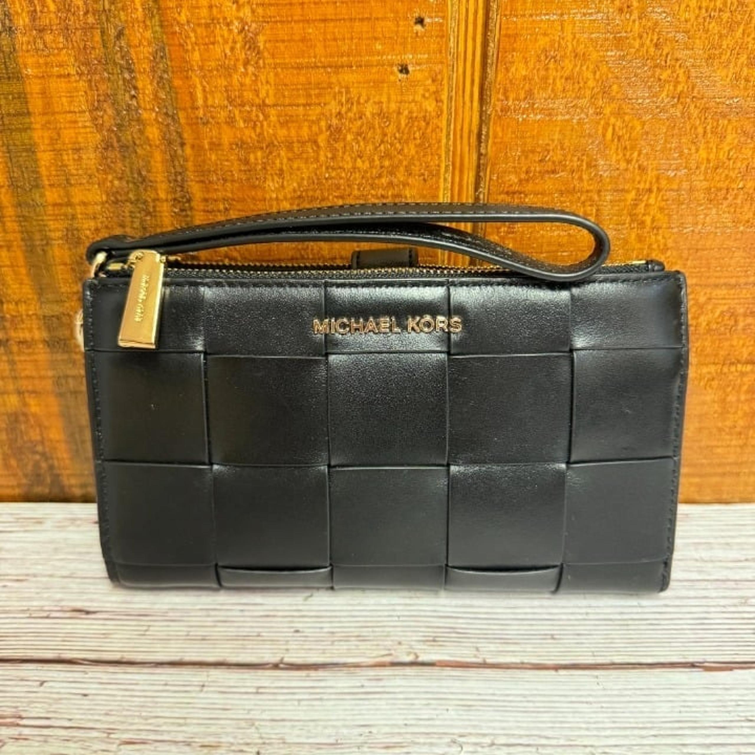 MICHAEL KORS Adele Woven Leather Wallet