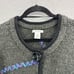 Vintage Laura Ashley Women Multicolor Wool Blend Cardigan Embroidered Sweater XL