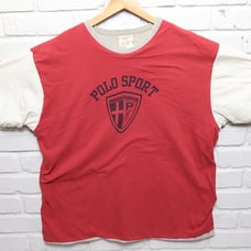90s Vintage Polo Sport Double Face Shield Logo T Shirt Size XL