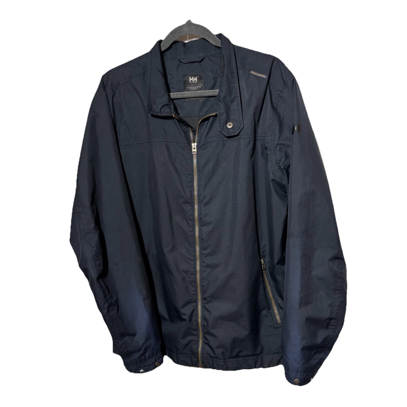 Helly Hansen Men's Jacket Sz Lg Navy Blue Gorpcore Minimalist Classic Preppy