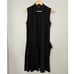 Eileen Fisher Sleeveless Lightweight Long Vest Blk Stretch Oversized Pockets XS