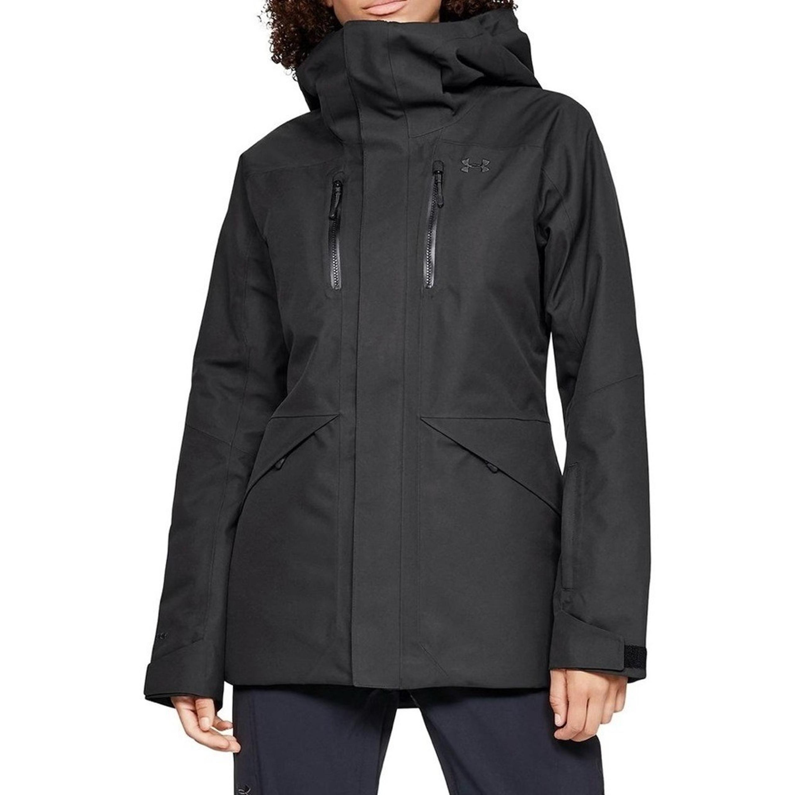 UNDER ARMOUR Black Emergent Insulated Winter Snow Full Zip Jacket Coat Sz Small