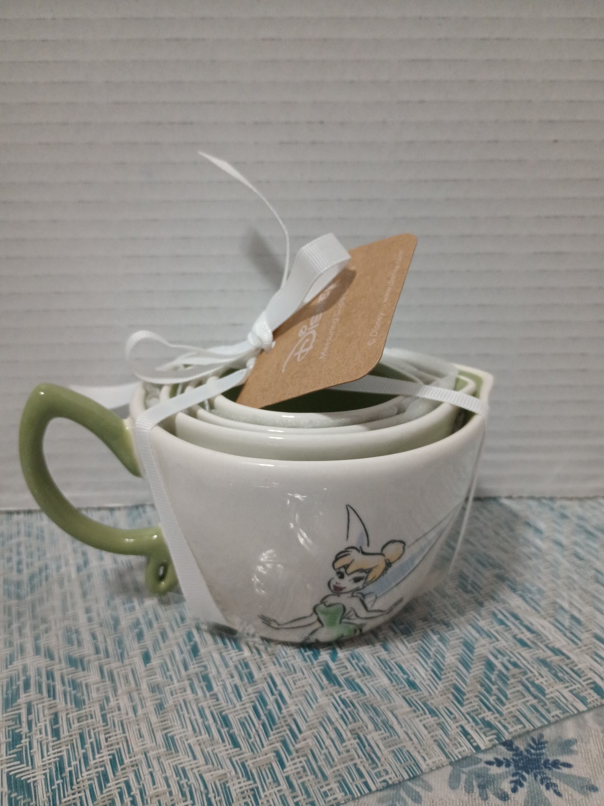 #EF RAE DUNN/DISNEY TINKER BELL MEASURING CUP SET