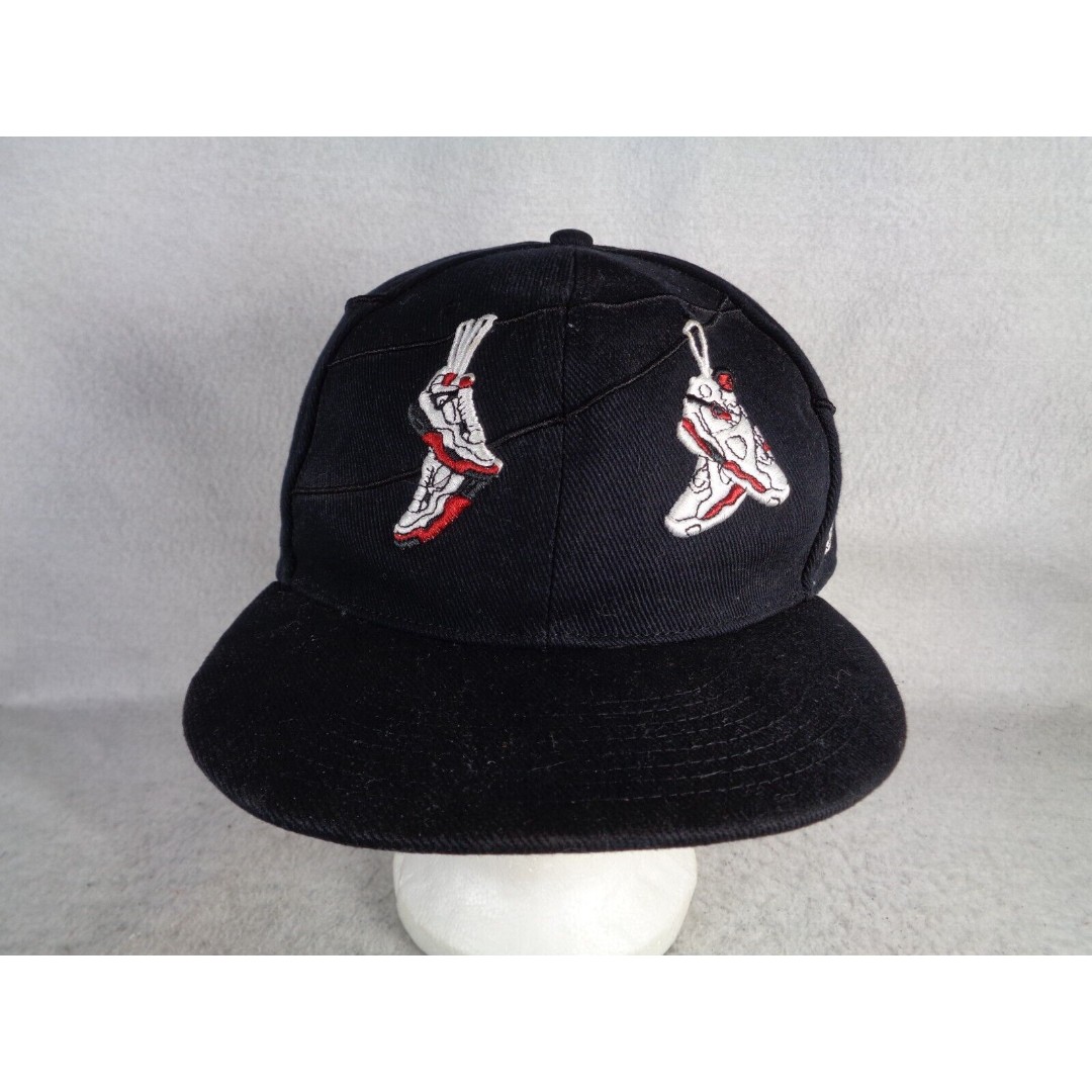 Nike Air Jordan Hanging On Power Lines Fitted Hat 2006 Sz 7.5 369551-010 Black