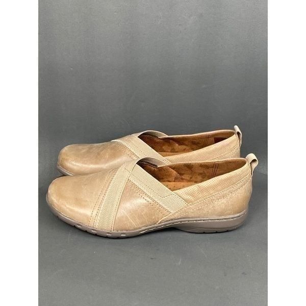 Women's Rockport Cobb Hill Penfield Envelope Loafer Stone Leather size 6.5