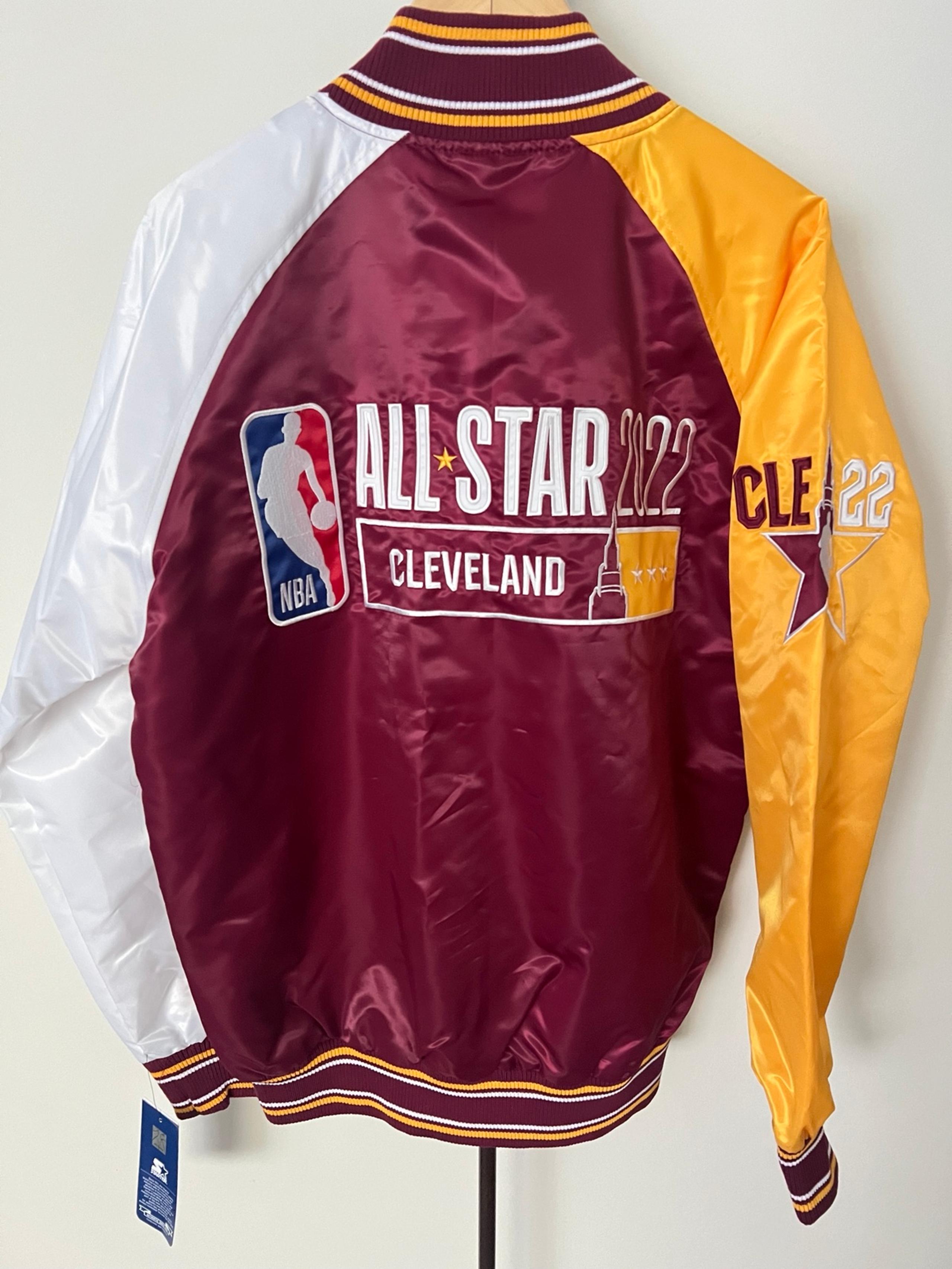 Starter NBA All-Star Game Cleveland 2022 Mens XL Satin Varsity Bomber Jacket NWT
