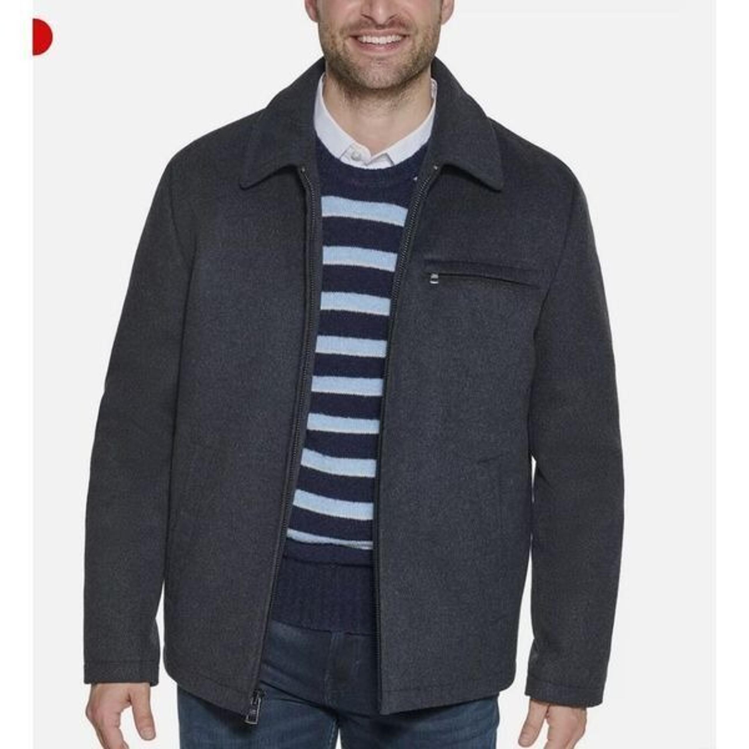 Calvin Klein NWT Wool Hipster Jacket - Charcoal Med
