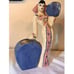 Vintage 1930's 40's Weil Ware California Pottery Colorful Lady Planter Vase 11
