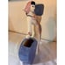 Vintage 1930's 40's Weil Ware California Pottery Colorful Lady Planter Vase 11