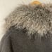 Faux Fur Grey Belted Cape