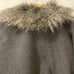 Faux Fur Grey Belted Cape