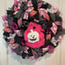 Halloween Pink Ghost Wreath