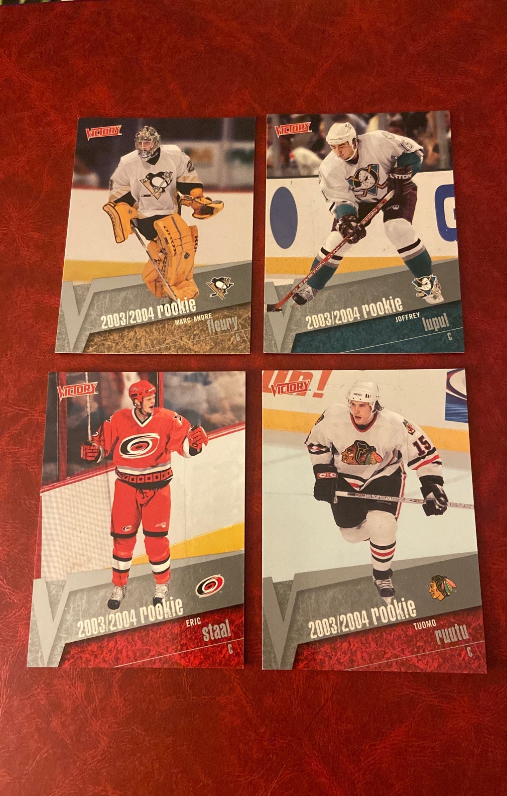 2003-04 UD Victory NHL ROOKIE REDEMPTION 10 CARD SET MARC-ANDRE FLEURY STAAL +