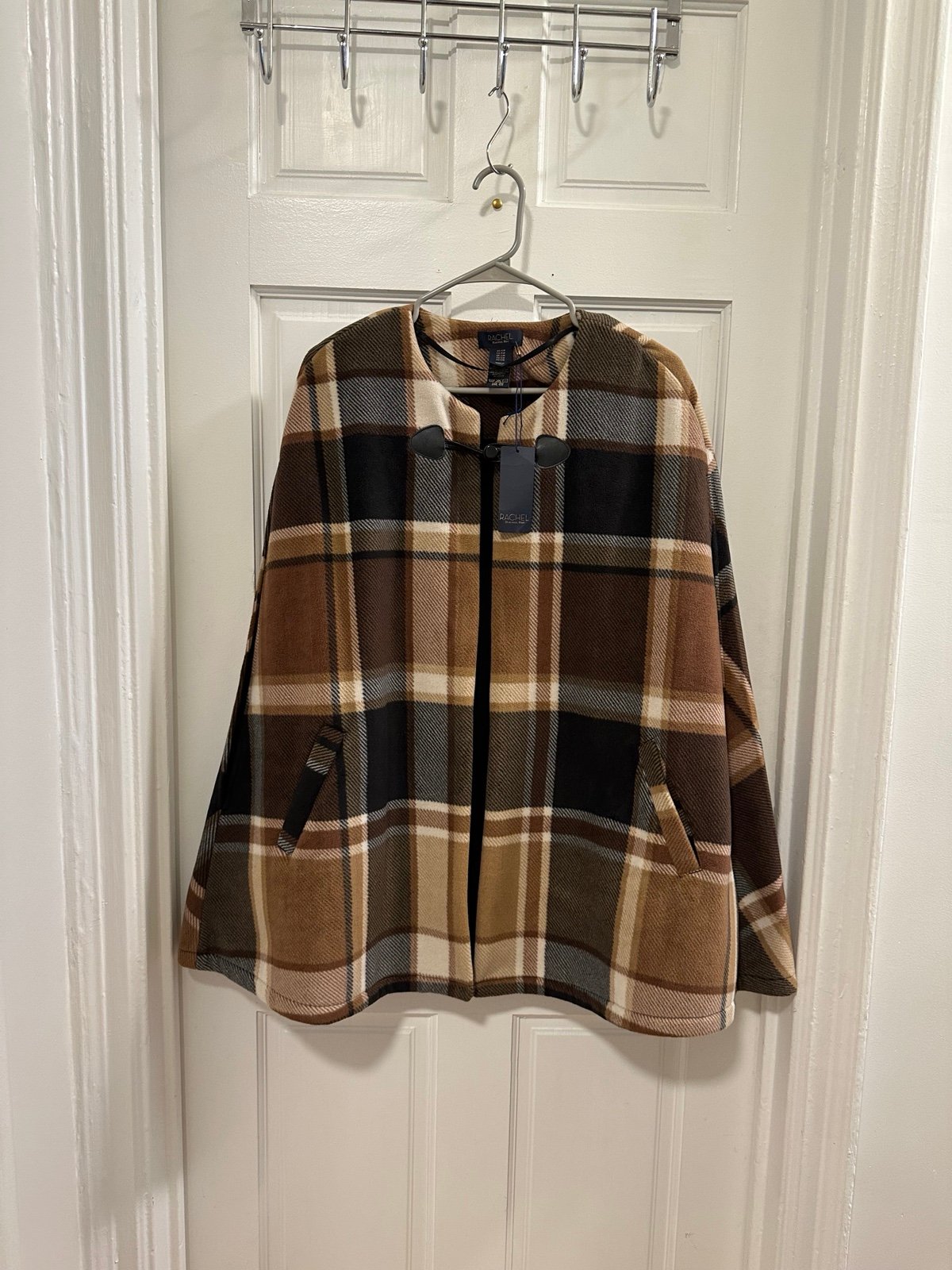 Rachel Roy Plaid Cape BRAND NEW