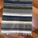 VTG 70s Baja Poncho Mexican Blanket Serape Biker Hippie Motorcycle Beach 24x33”