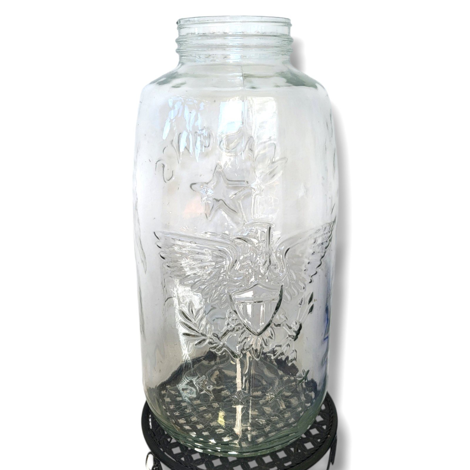 Vintage Large Mason's Patent Nov 30TH 1858 Star Eagle 5 Gallon Pickle Jar 19