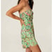 JAYGODFREY Floral Print Strapless Romper Sleeveless Green Pink Size 4 NWT