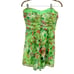 JAYGODFREY Floral Print Strapless Romper Sleeveless Green Pink Size 4 NWT