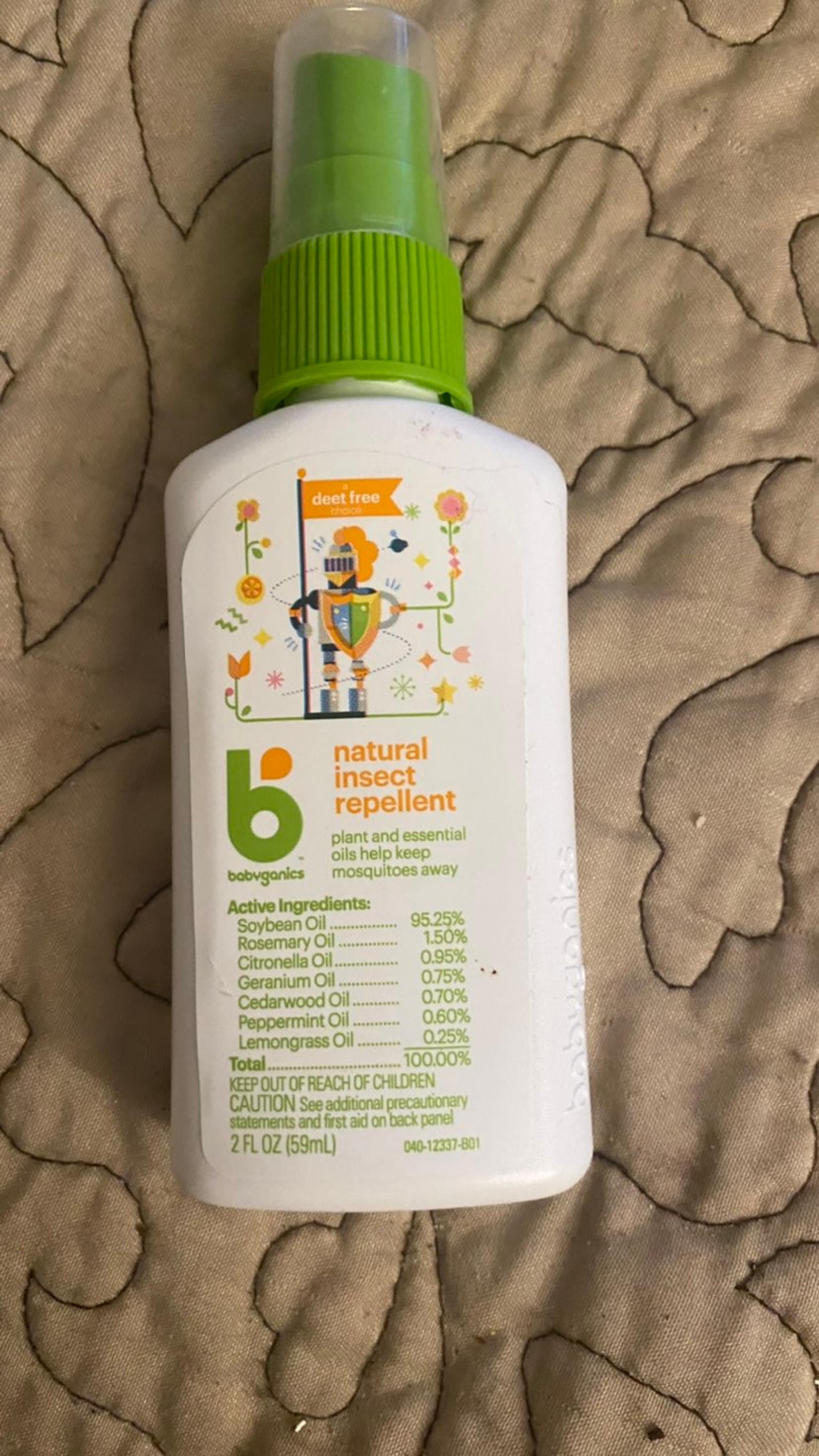 Babyganics Natural DEET-Free Insect Repellent - 6oz Spray Bottle