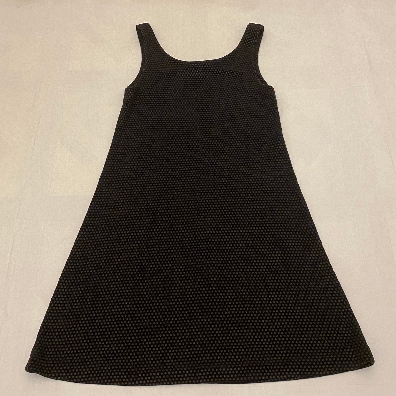 Betsey Johnson Vintage Black/Brown Polka Dot A Line Dress Size P