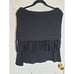Elie Tahari 100% Wool Off Shoulder Fringe Sweater Women’s Size S/P