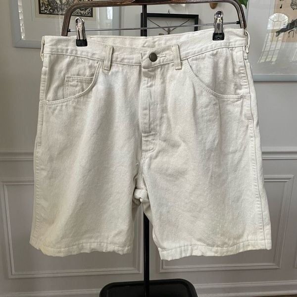 Vintage 90s Wrangler Stone Denim Shorts Cotton 34 x 8