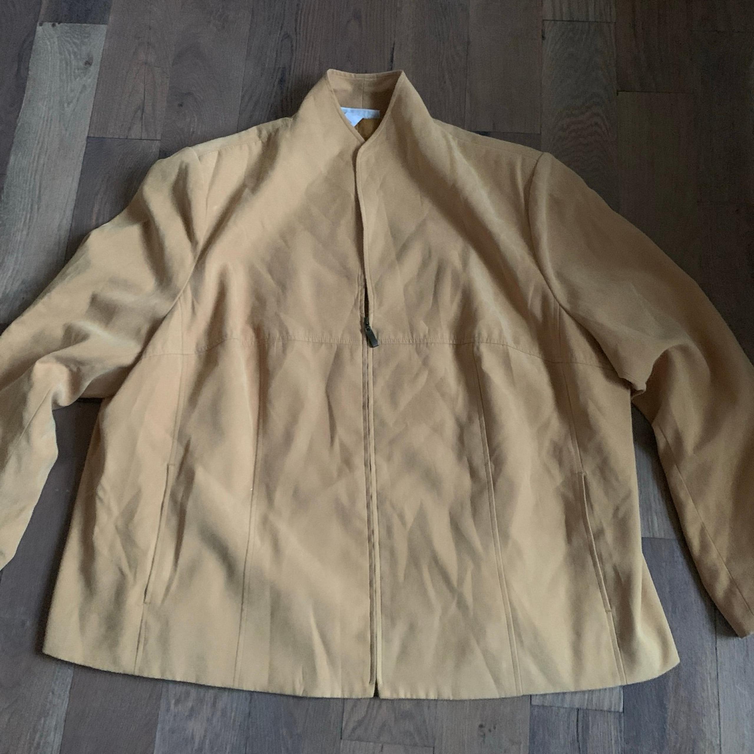 Dress Barn Yellow Zip Blazer Jacket Size 24W