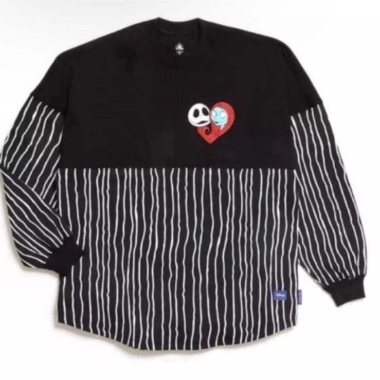 Disney The Nightmare Before Christmas Jack Skellington Sally Spirit Jersey, Sz S