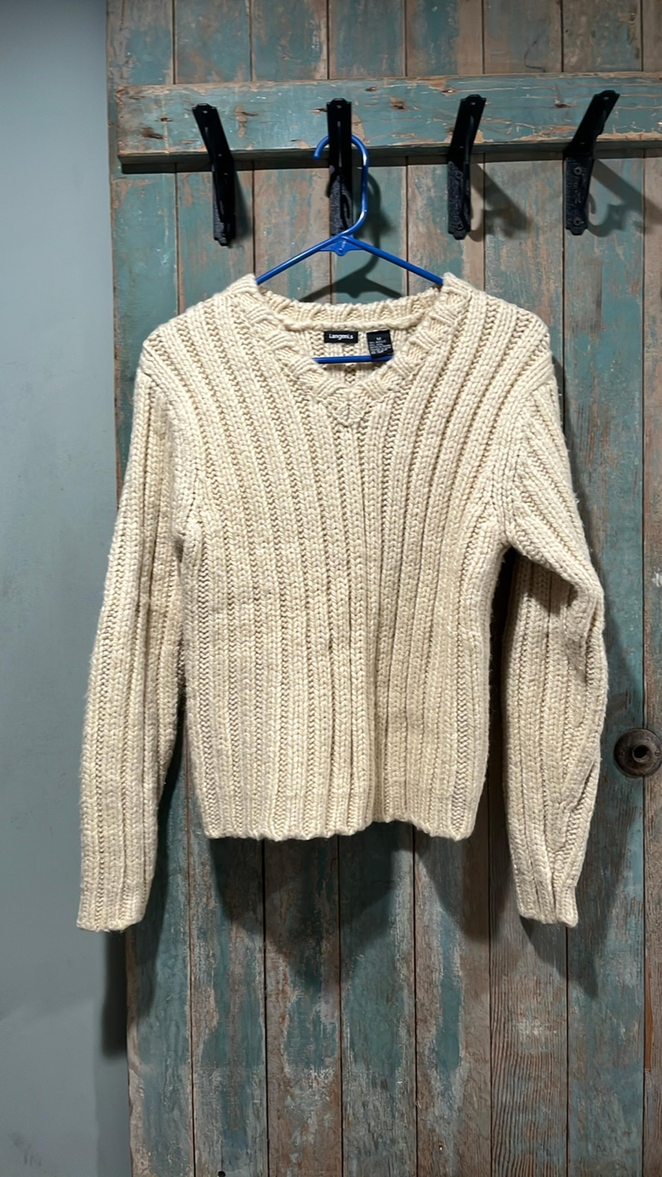 Tangents women’s medium cream heavyweight long sleeve sweater