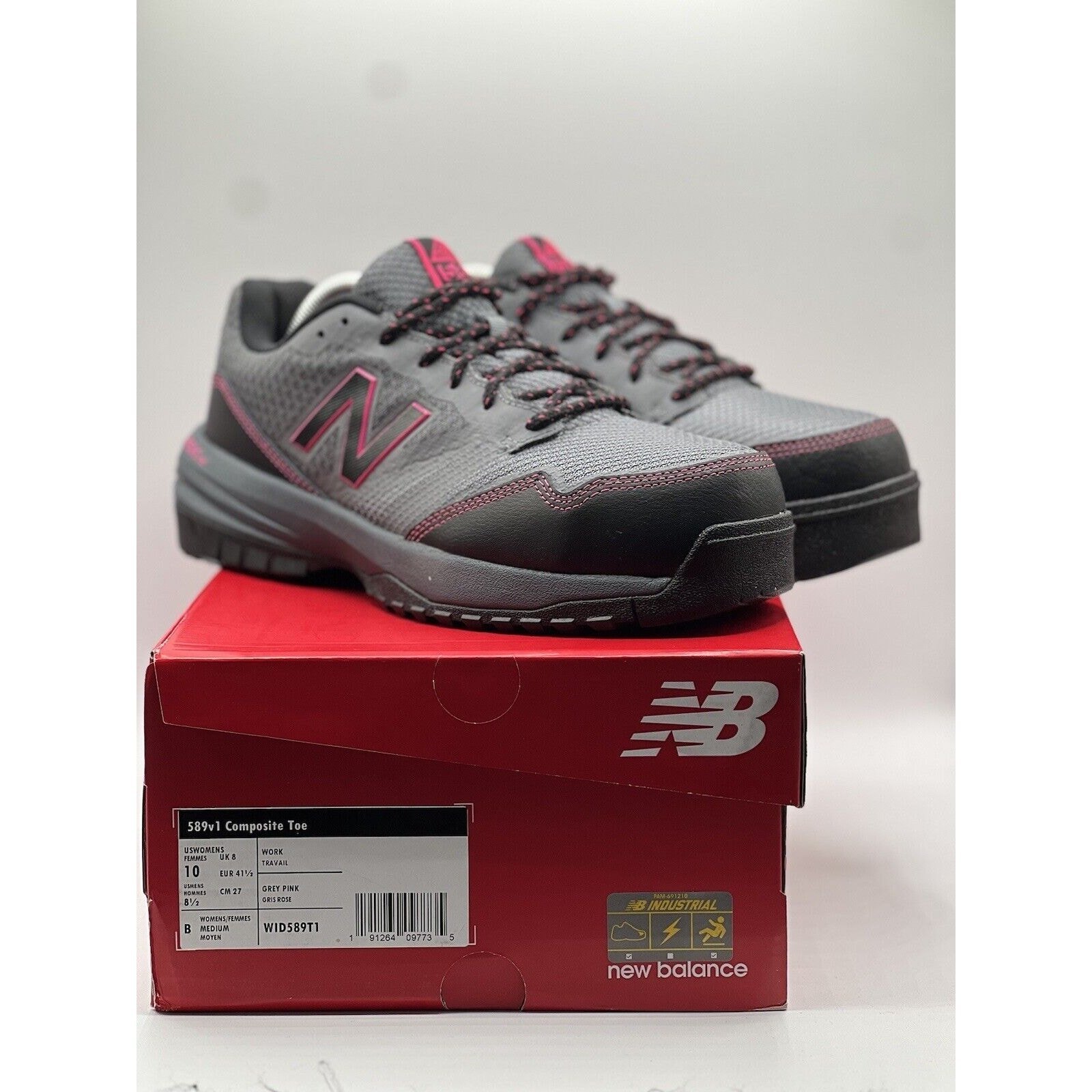 New Balance Women's Composite Toe 589 V1 Industrial Shoes 10 B Medium NIB