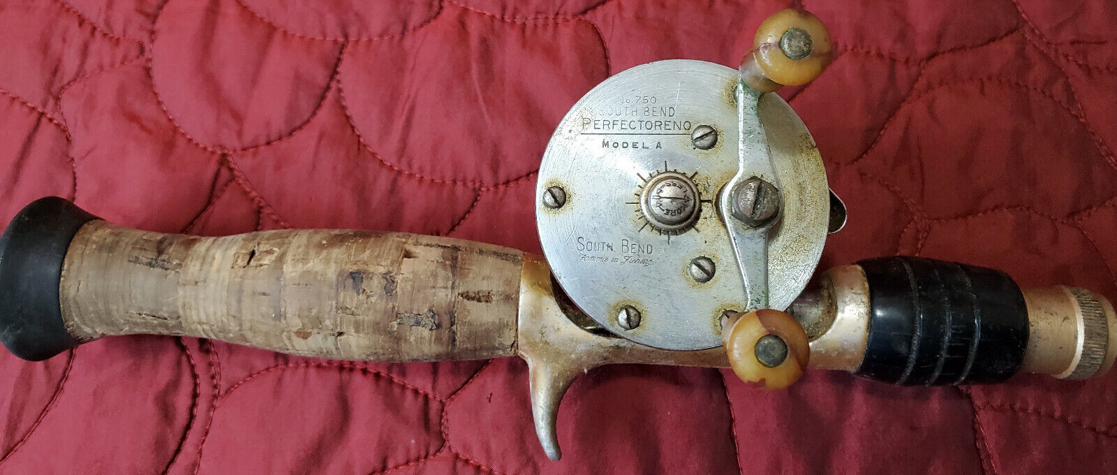 Vintage South Bend Perfectoreno Model A No. 750 Fishing Wind Casting Reel Used