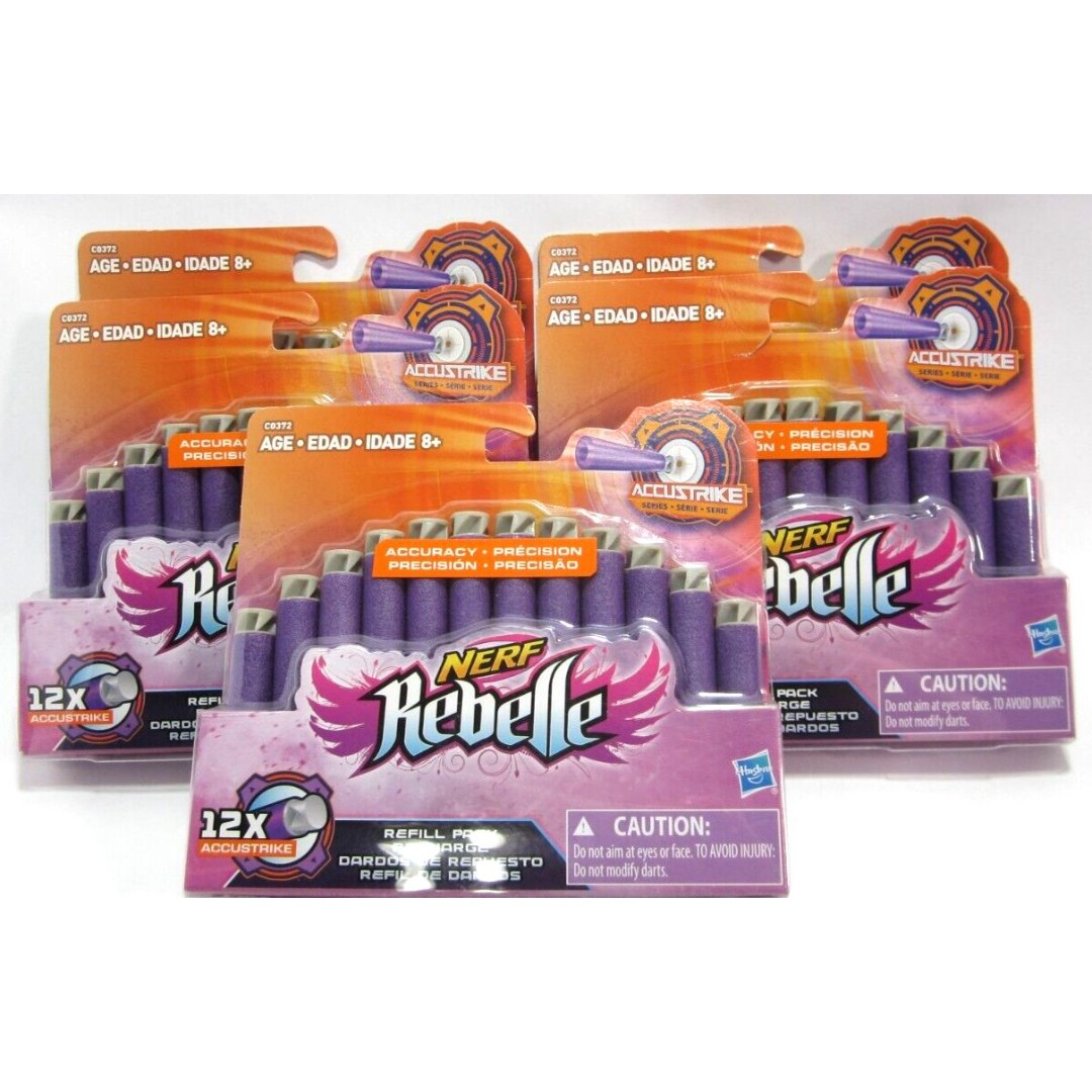 Lot of 5 Nerf Rebelle 12x Accustrike Refill Pack