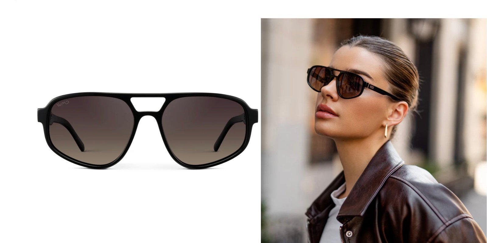 Brooklyn Polarized Aviator Modern Sunglasses