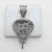 925 Sterling Silver Plated CZ Pendant, INUS1BR061