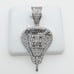 925 Sterling Silver Plated CZ Pendant, INUS1BR061