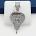 925 Sterling Silver Plated CZ Pendant, INUS1BR061