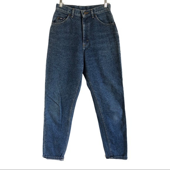 Vintage 90s Lee High Waist Blue Tapered Mom Jeans Size 10 Long