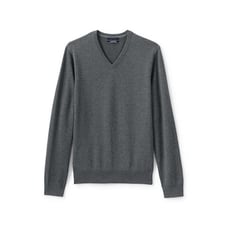 Land’s End Slate Gray Men’s V-Neck Sweater Size Medium