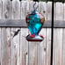Blown Glass Hummingbird Feeder for Outdoors Hanging 34OZ Comet