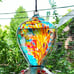 Blown Glass Hummingbird Feeder for Outdoors Hanging 34OZ Comet
