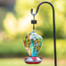 Blown Glass Hummingbird Feeder for Outdoors Hanging 34OZ Comet